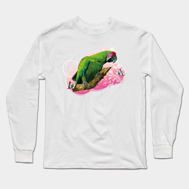 Ambiguous Macaw Long Sleeve T-Shirt by obscurite